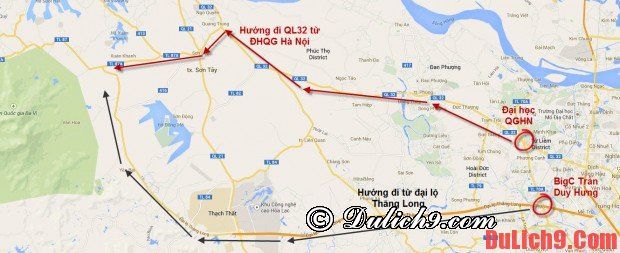 Cách di chuyển tới Ba Vì