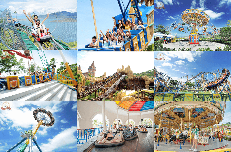 Các trò vui chơi giải trí ngoài trời ở Vinwonders Nha Trang. Chơi gì ở Vinpearl Nha Trang