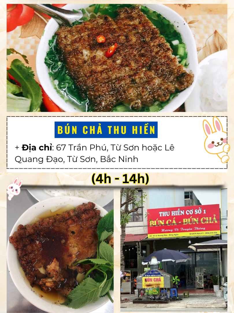 Địa chỉ nhà hàng, quán ăn ngon rẻ ở Bắc Ninh. Bún chả Thu Hiền