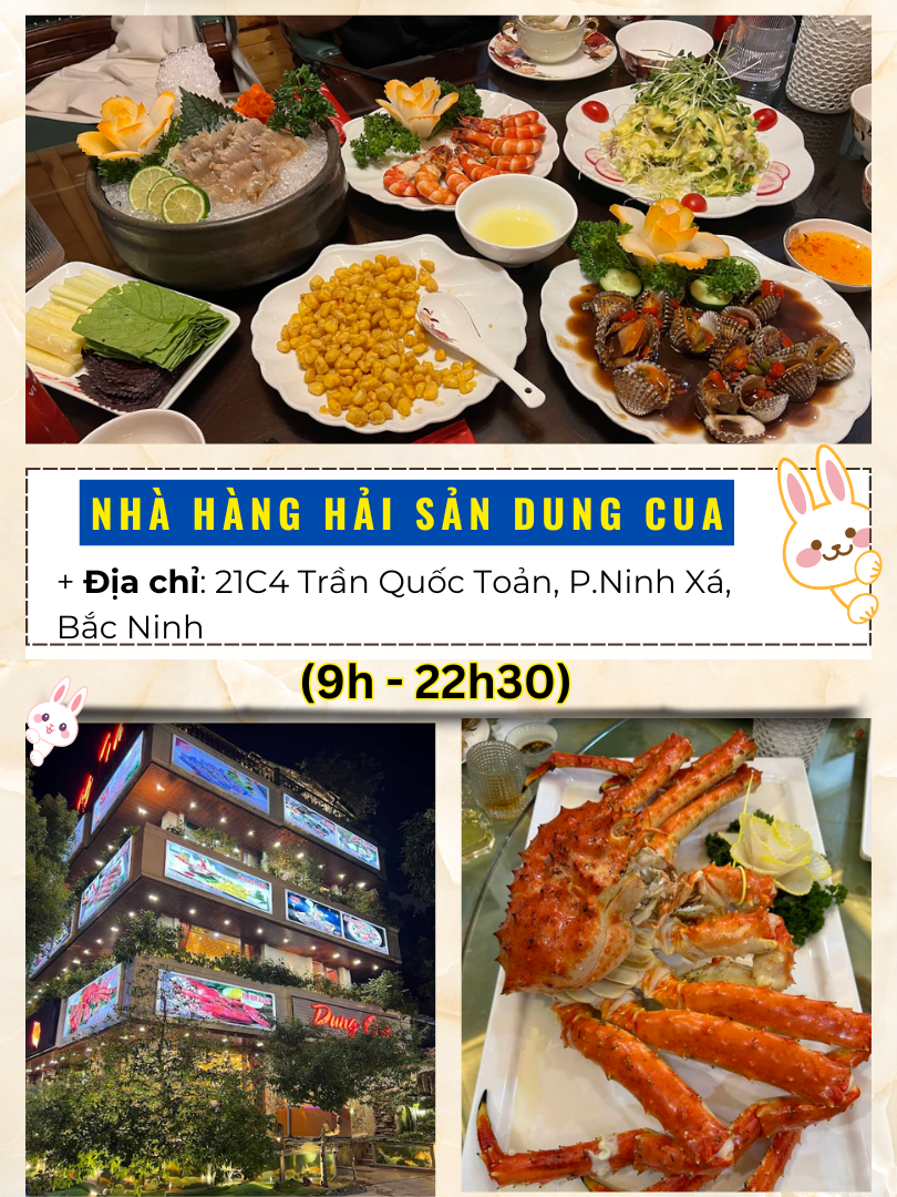 Địa điểm nhà hàng, quán ăn ngon Bắc Ninh. Dung Cua