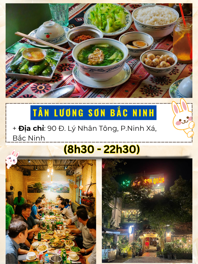 Bắc Ninh có quán nào ngon? Địa chỉ quán ăn ngon ở Bắc Ninh. Tân Lương Sơn