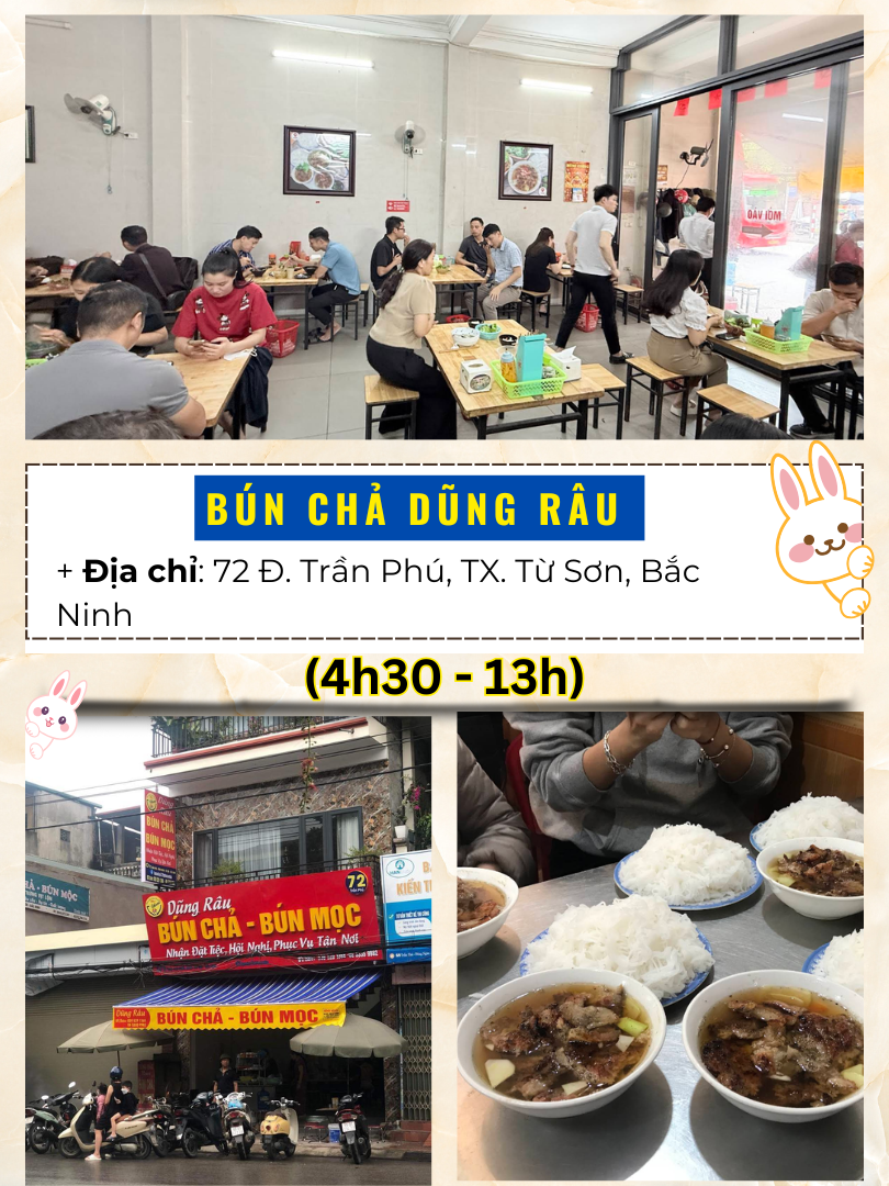 Quán ăn ngon, đông khách ở Bắc Ninh. Bún chả Dúng Râu