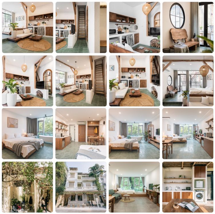 Homestay ở Hà Nội. Không gian nội thất của một số căn hộ thuộc Nyna House