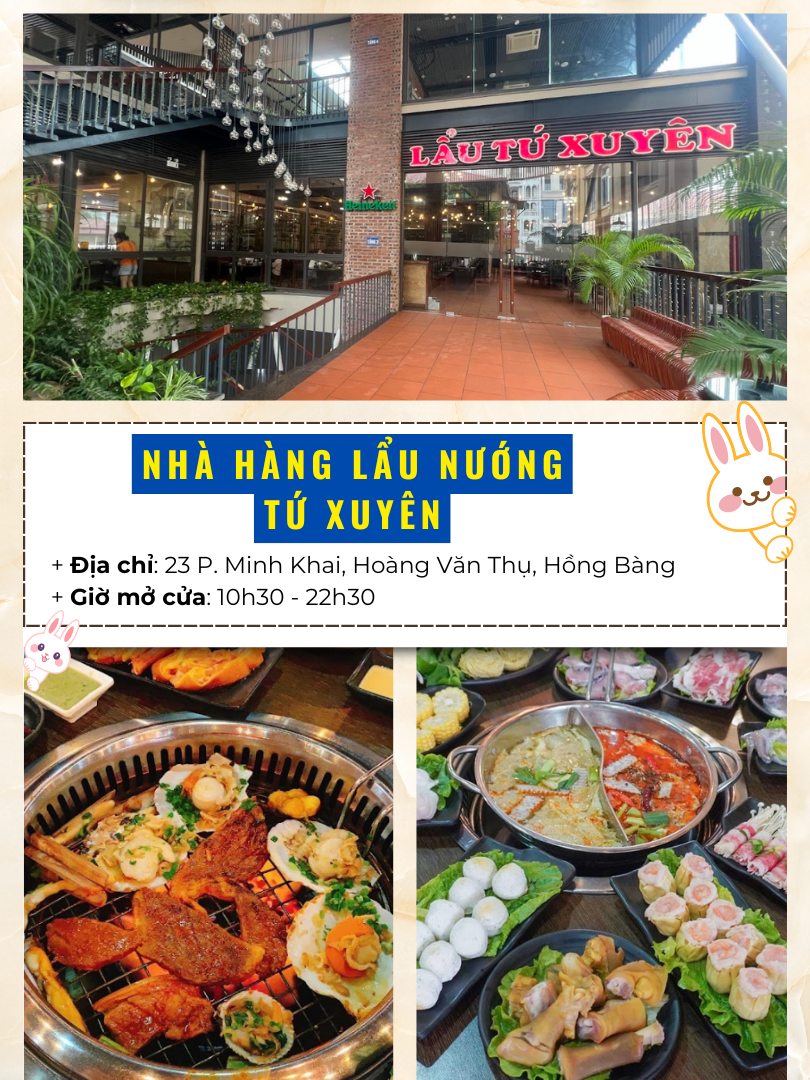 Địa điểm ăn uống Hải Phòng ngon, bổ, rẻ. Lẩu nướng Tứ Xuyên