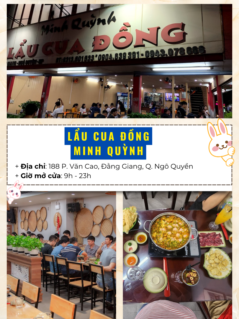 Du lịch Hải Phòng ăn quán nào ngon, giá bình dân? Lẩu cua đồng Minh Quỳnh