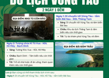 Lịch trình du lịch Vũng Tàu 2 ngày 1 đêm