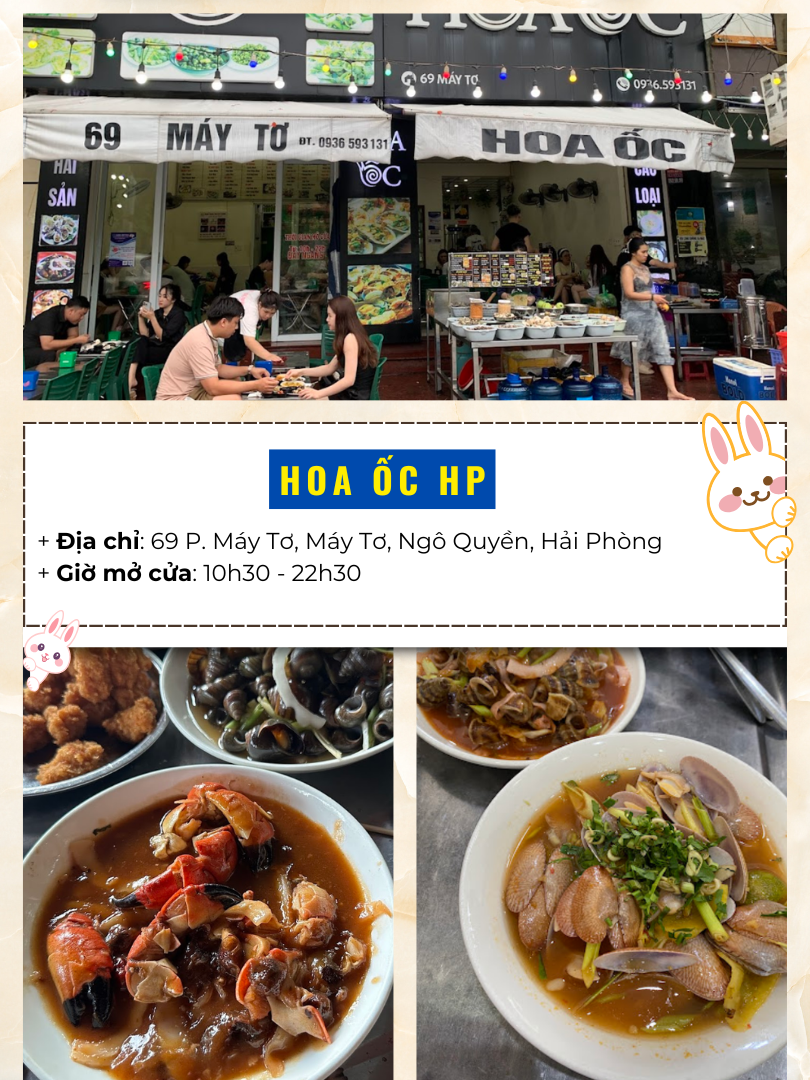 Review ăn uống khi du lịch Hải Phòng. Hoa Ốc