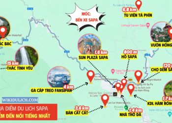 Bản đồ du lịch Sapa - Các địa điểm du lịch nổi tiếng nhất