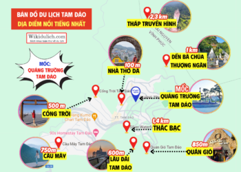 Bản đồ các địa điểm du lịch ở Tam Đảo