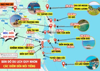 Bản đồ du lịch Quy Nhơn - Các địa danh nổi tiếng nhất