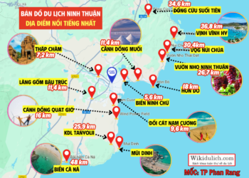 Bản đồ các địa điểm du lịch Ninh Thuận