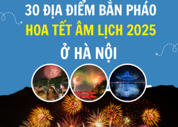 Địa điểm bắn pháo hoa tết nguyên đán âm lịch 2025 ở Hà Nội chính thức