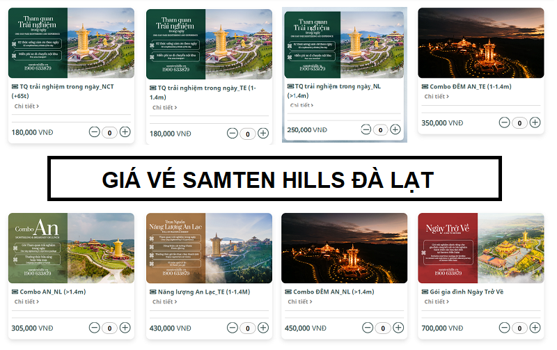 Bảng giá vé tham quan Samten Hills Đà Lạt mới nhất
