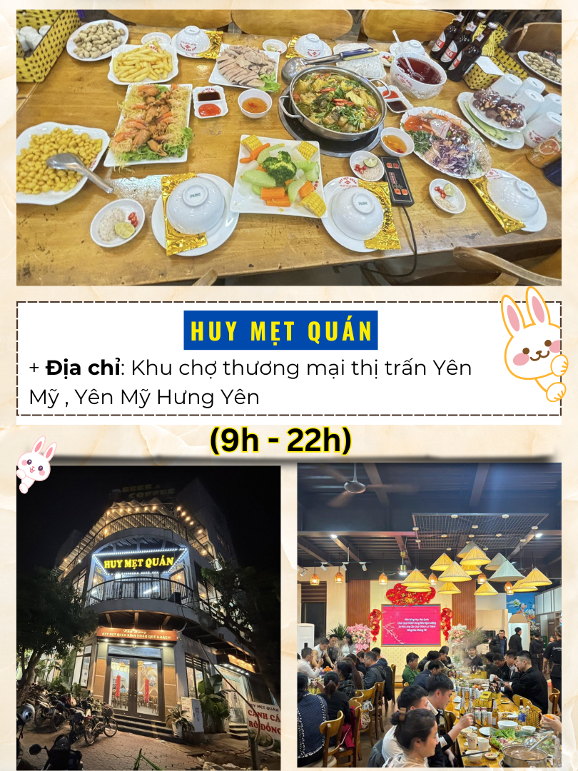 Du lịch Hưng Yên ăn ở đâu, quán nào ngon? Huy Mẹt Quán