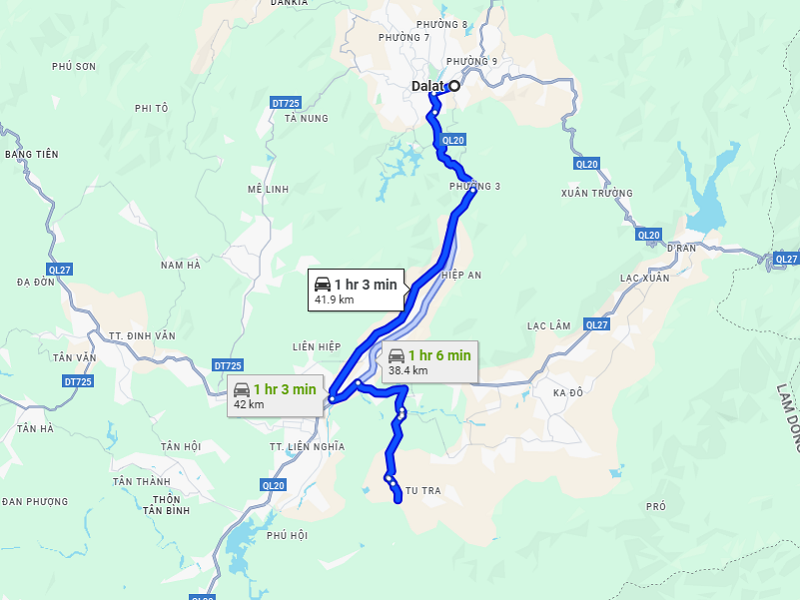 Hướng dẫn đường đi Samten Hills Đà Lạt