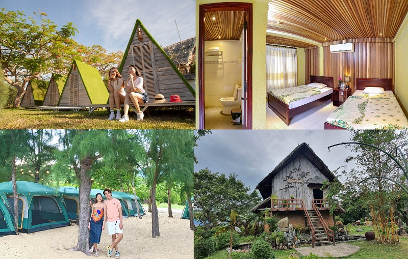 Nhà nghỉ, cắm trại, bungallow trên đảo Hoa Lan