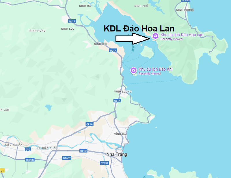 Review đảo Hoa Lan Nha Trang ở đâu, vị trí trên bản đồ