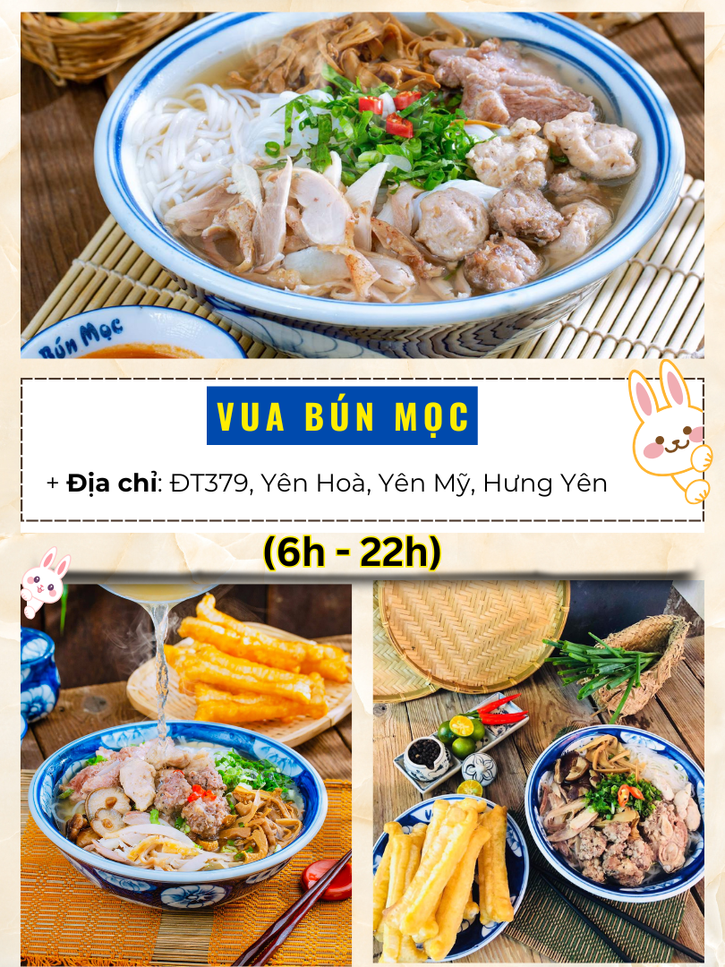 Review nhà hàng, quán ăn ngon Hưng Yên. Vua Bún Mọc