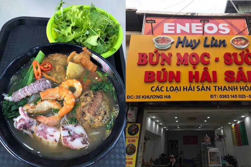Quán bún hải sản ngon, nổi tiếng ở Hà Nội. Ăn bún hải sản ở đâu Hà Nội? Quán bún hải sản Huy Lùn