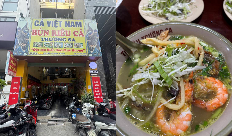 Quán bún hải sản ngon, nổi tiếng ở Hà Nội. Ăn bún hải sản ở đâu Hà Nội? Bún riêu cá Trường Sa
