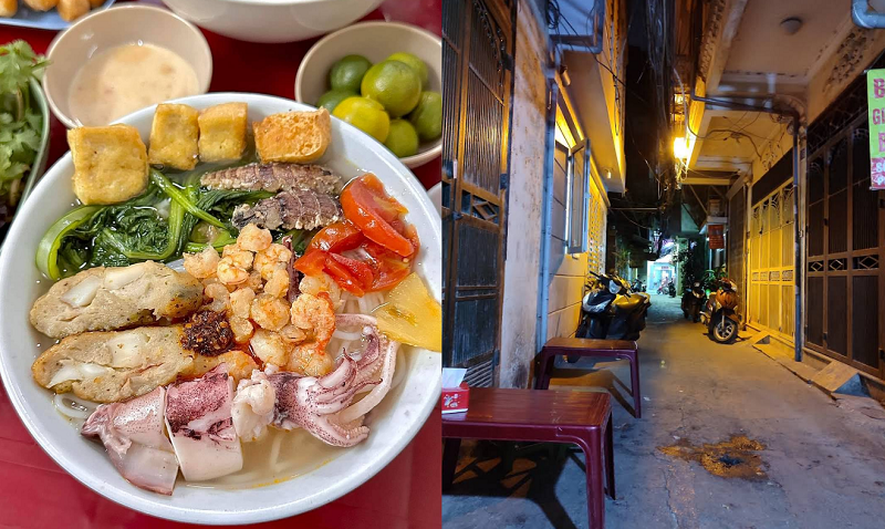 Quán bún hải sản ngon, nổi tiếng ở Hà Nội. Ăn bún hải sản ở đâu Hà Nội? Quyên Hạnh