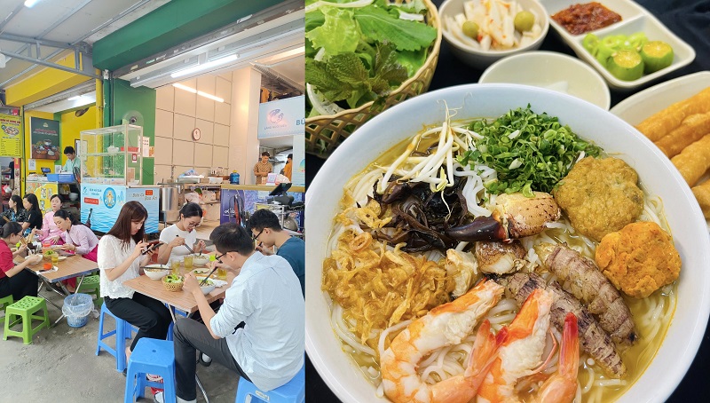 Quán bún hải sản ngon, nổi tiếng ở Hà Nội. Ăn bún hải sản ở đâu Hà Nội? Bún hải sản Vân Đồn