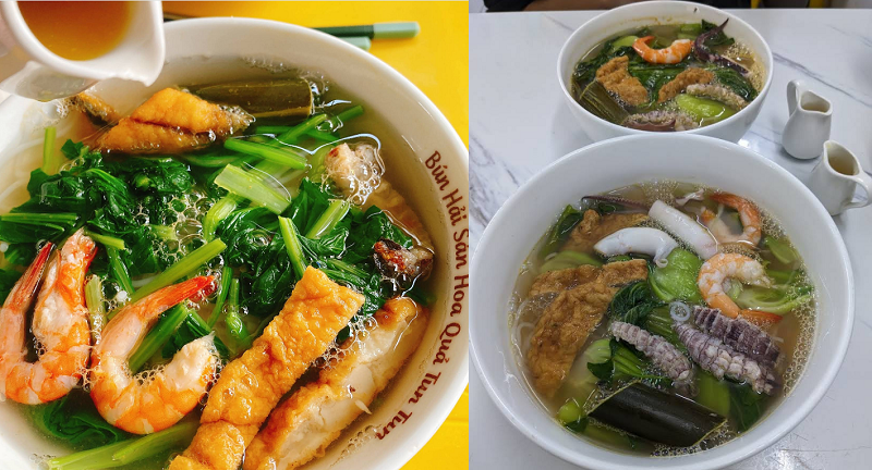 Quán bún hải sản ngon, nổi tiếng ở Hà Nội. Ăn bún hải sản ở đâu Hà Nội? Bún hải sản hoa quả Tun Tun