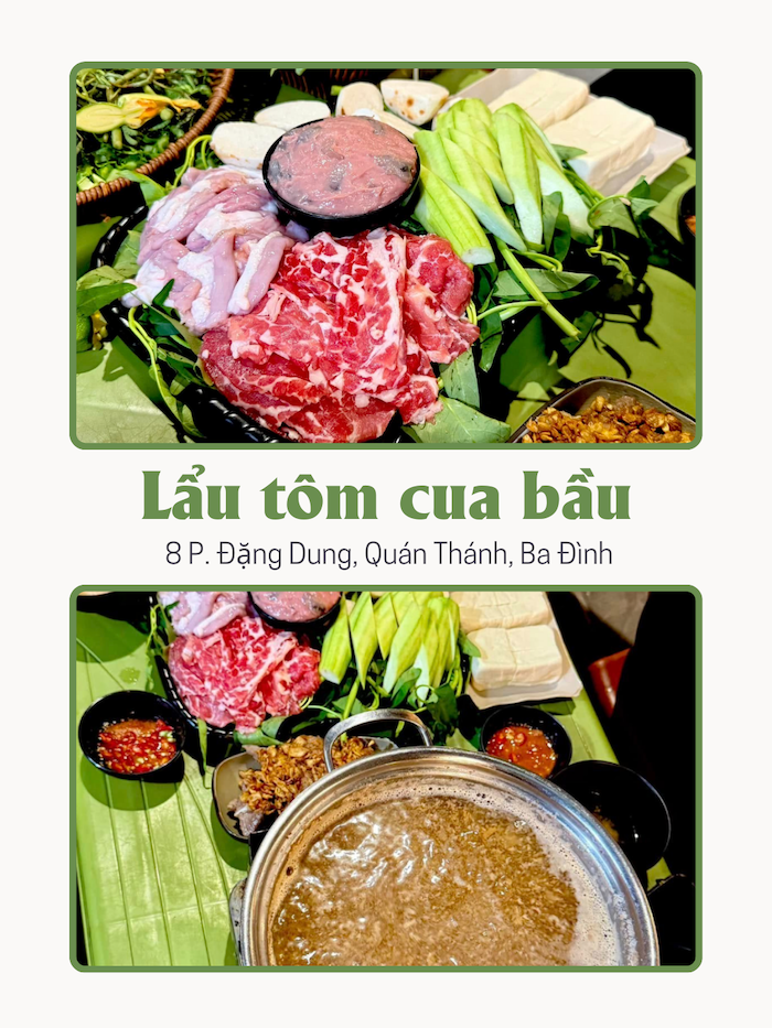 Lẩu tôm cua bầu Đặng Dung