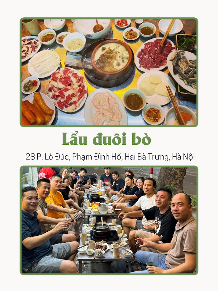 Các quán lẩu ngon Hà Nội. Lẩu đuôi bò Lò Đúc