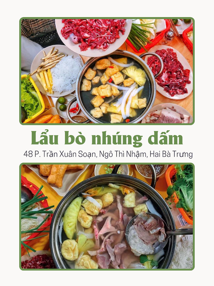 Lẩu bò nhúng dấm 999. Lẩu bò nhúng dấm Trần Xuân Soạn