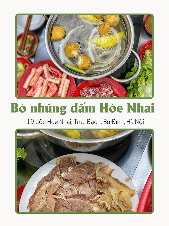 Quán lẩu ngon Hà Nội. Lẩu bò nhúng dấm Hoè Nhai