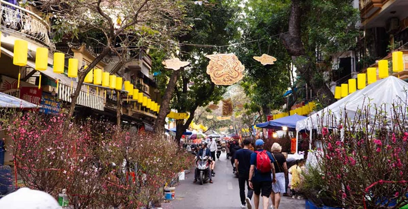 Chợ hoa tết ởHà Nội. Chợ hoa tết nổi tiếng Hà Nội