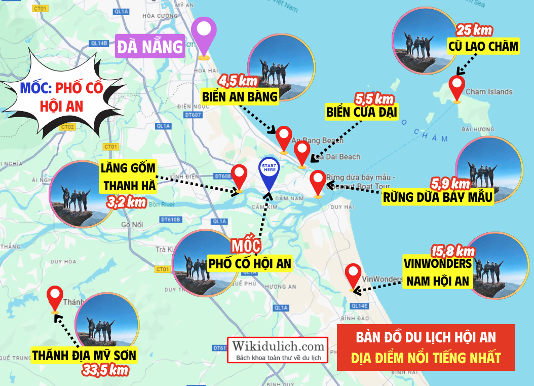 Bản đồ du lịch Hội An chi tiết