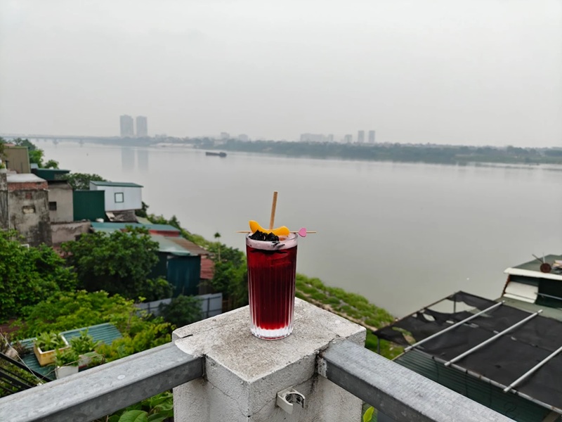 Quán cafe ven sông Hồng. Địa chỉ quán cafe ven sông hồng