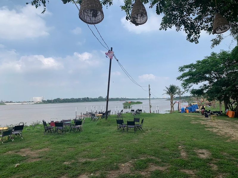 Quán cafe ven sông Hồng. Địa chỉ quán cafe ven sông hồng