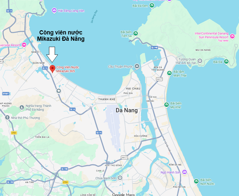 Công viên nước Mikazuki 365 Đà Nẵng ở đâu? Vị trí trên bản đồ